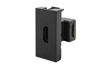 45x22,5 mm HDMI Dişi Giriş Çıkışlı L Tipi (Siyah)