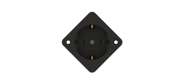 1x16 A Makina Ve Pano Priz 45° (Siyah)