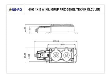1x16 A 2'li Grup Priz KOLİ