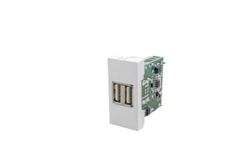 45x22,5 Çiftli Usb Şarj Adaptörü (A/A) (Beyaz) KOLİ