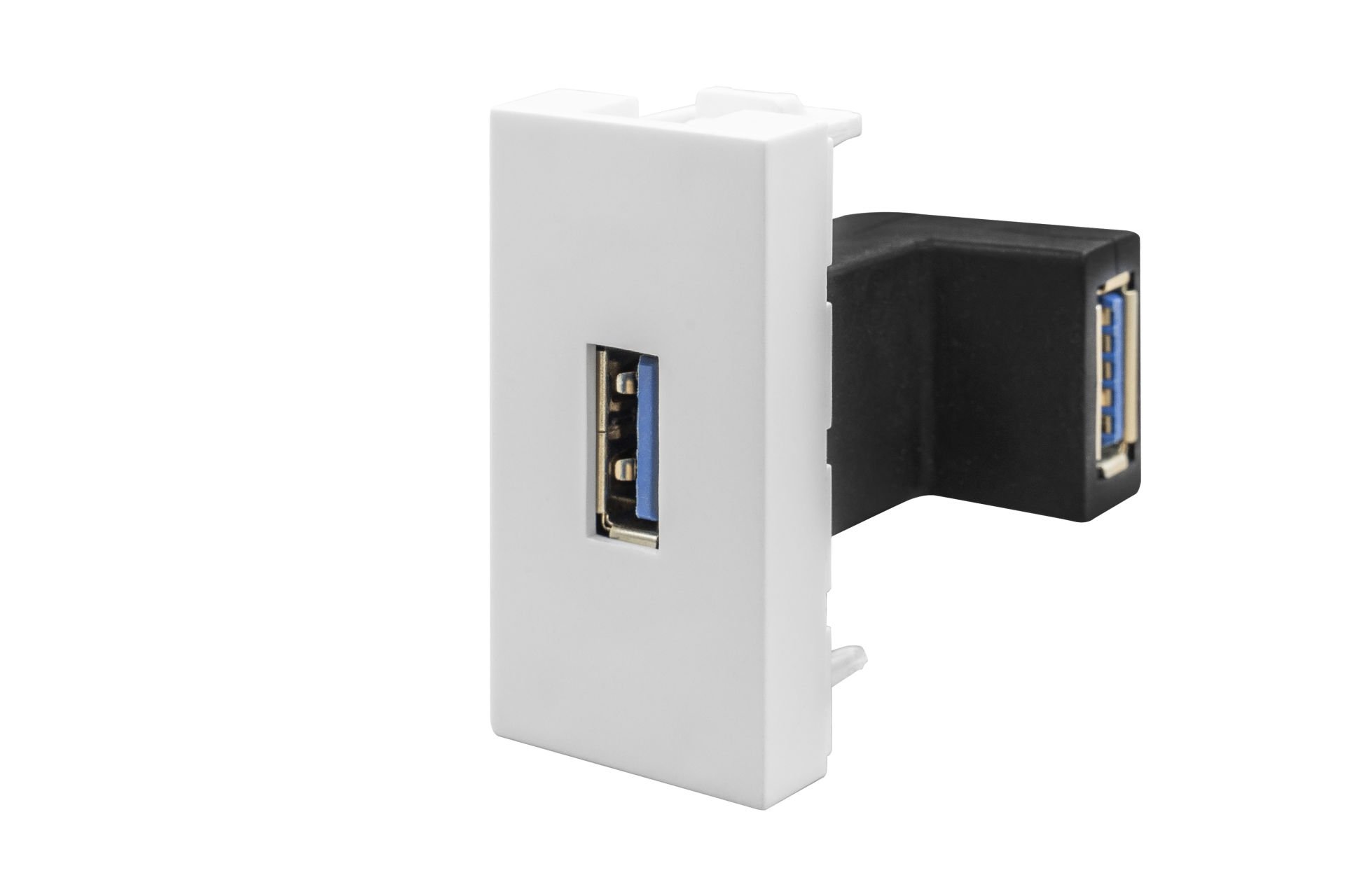 45x22,5 mm USB Dişi Giriş Çıkışlı L Tipi (Beyaz) KUTU