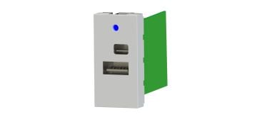 45x22,5 Çiftli Usb Şarj Adaptörü (A/C) (Beyaz) KUTU