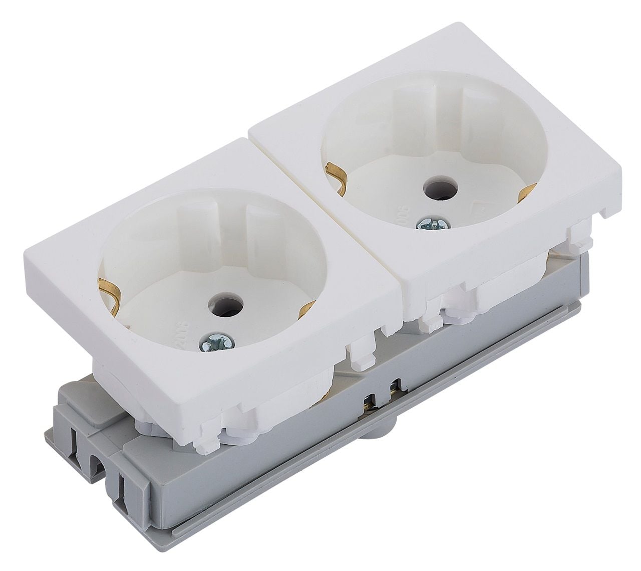 45x45 mm 2'li Şebeke Priz (45°) (Beyaz) ADET