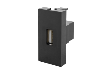 45x22,5 mm USB Dişi Giriş Çıkışlı (Siyah) KUTU