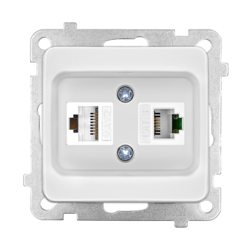 Data + Numeris Priz (Cat 6 + Cat 3) ADET