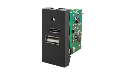 45x22,5 Çiftli Usb Şarj Adaptörü (A/C) (Siyah) ADET