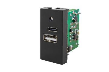 45x22,5 Çiftli Usb Şarj Adaptörü (A/C) (Siyah) KOLİ