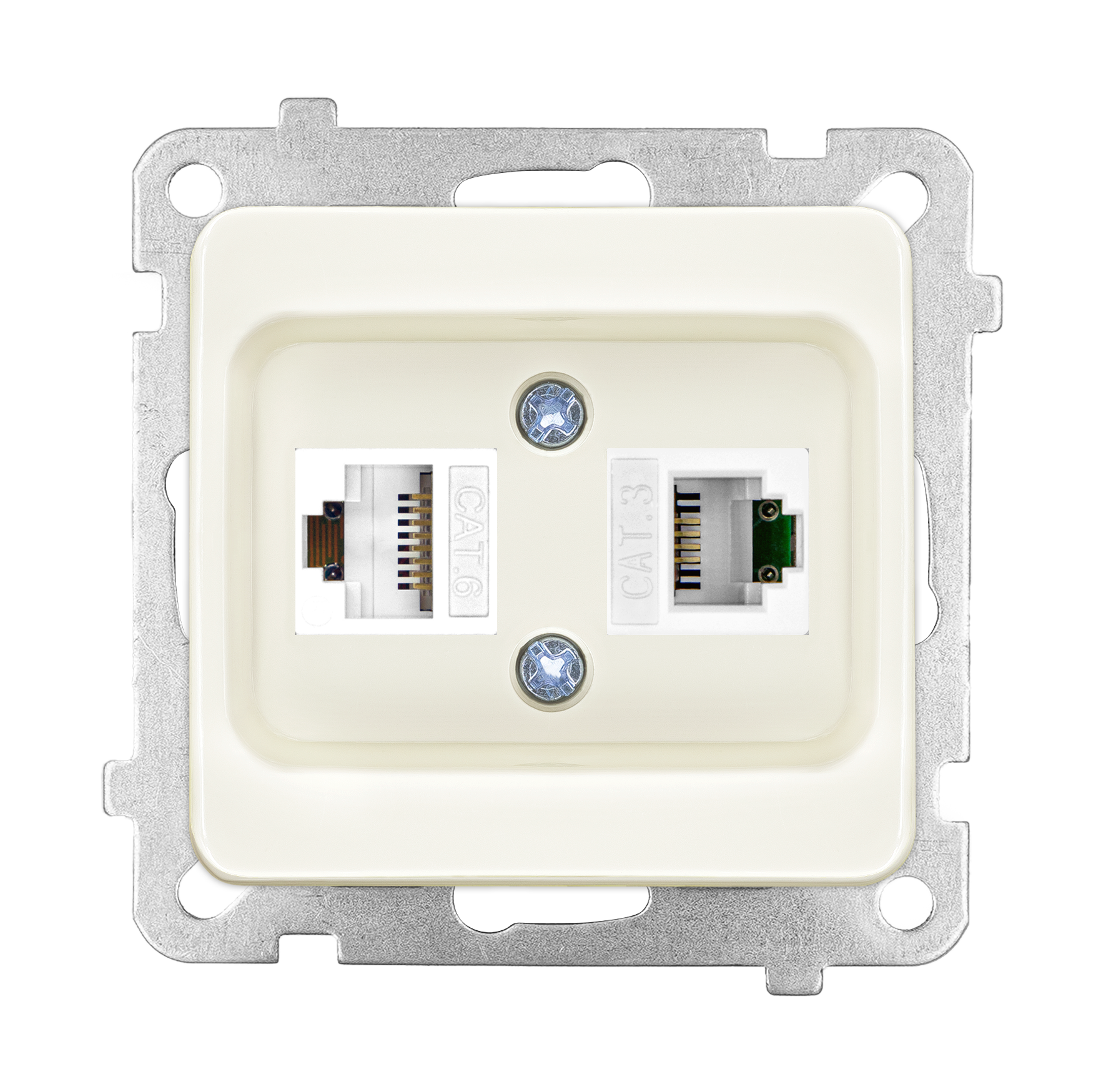 Data + Numeris Priz (Cat 6 + Cat 3) ADET