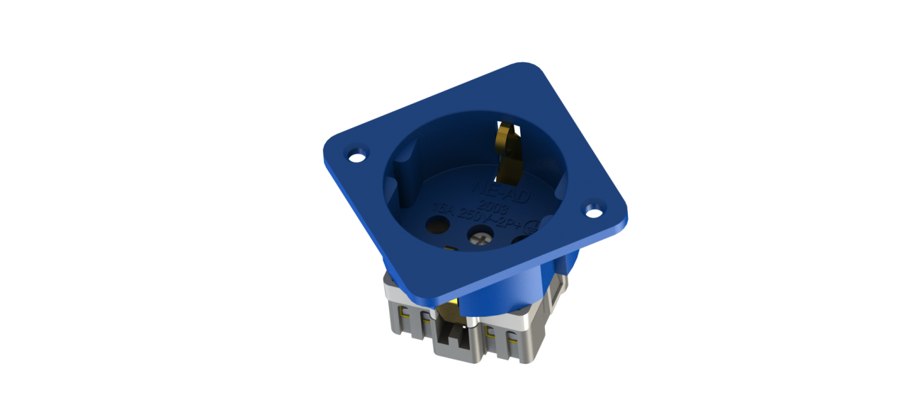 1x16 A Makina Ve Pano Priz 45° (Mavi)