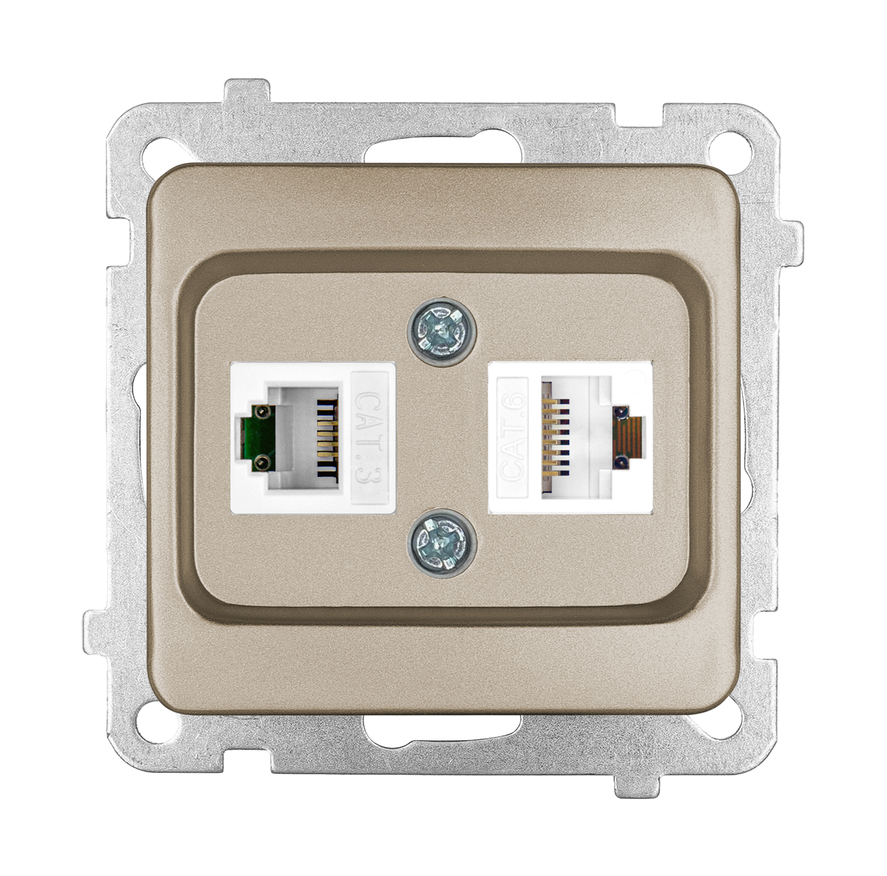 Data+Numeris Priz (Cat 6 + Cat 3)