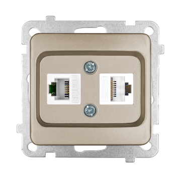 Data+Numeris Priz (Cat 6 + Cat 3)